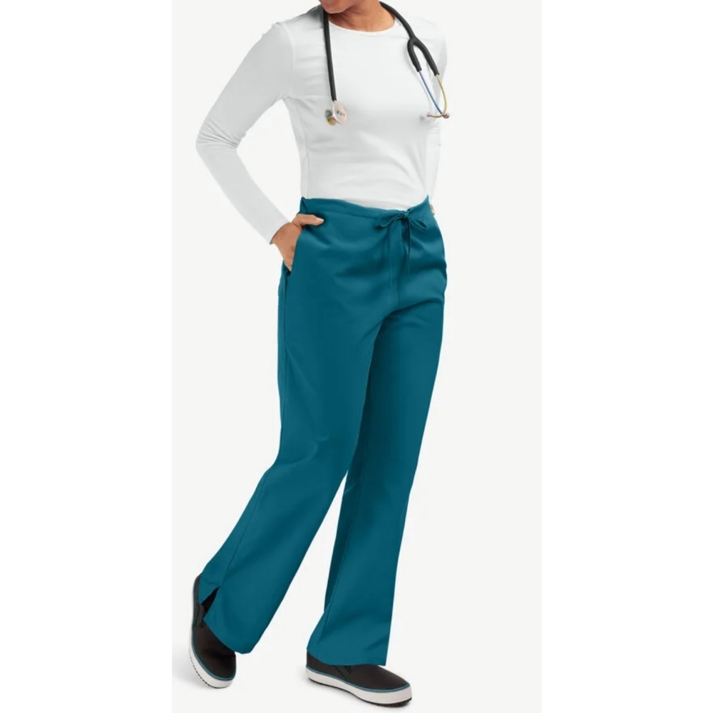 Cherokee Workwear Women's 3-Pocket Flare Leg Drawstring Scrub Pants XS